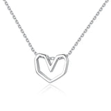 925 Sterling Silver Heart Necklace for Women