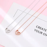 925 Sterling Silver Heart Necklace for Women