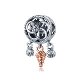 925 Sterling Silver Heart Pendant Clip Charm for Bracelet DIY Set