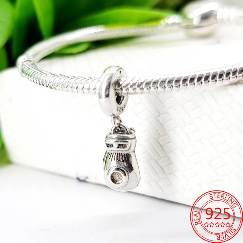 925 Sterling Silver Heart Pendant Clip Charm for Bracelet DIY Set