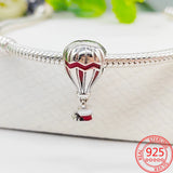 925 Sterling Silver Heart Pendant Clip Charm for Bracelet DIY Set