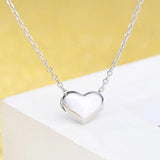 Sterling Silver Love Heart Necklace for Women Wedding Jewelry