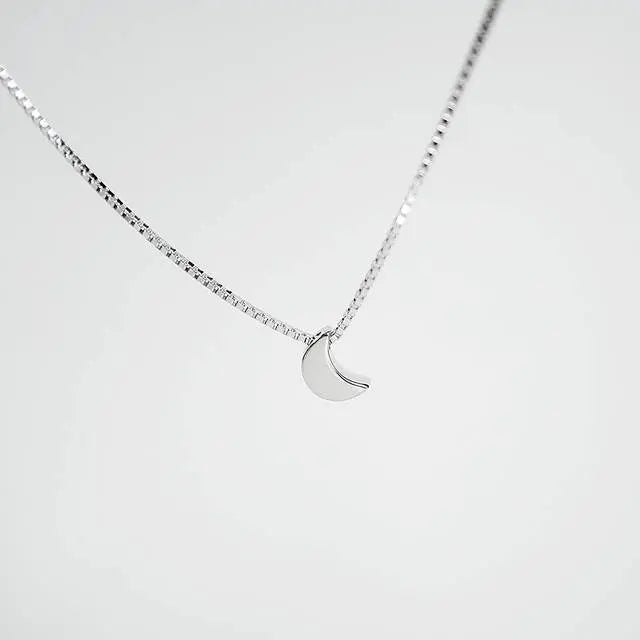 925 Silver Moon Necklace Pendant
