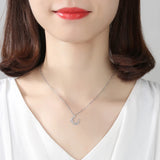 Moon Zircon Necklace - 925 Sterling Silver