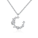 Moon Zircon Necklace - 925 Sterling Silver