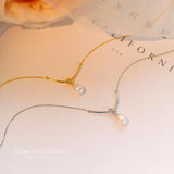 925 Sterling Silver Pearl Necklace & Pendant Set