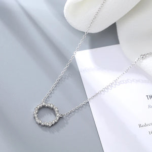 925 Silver Round Necklace & Pendant Set