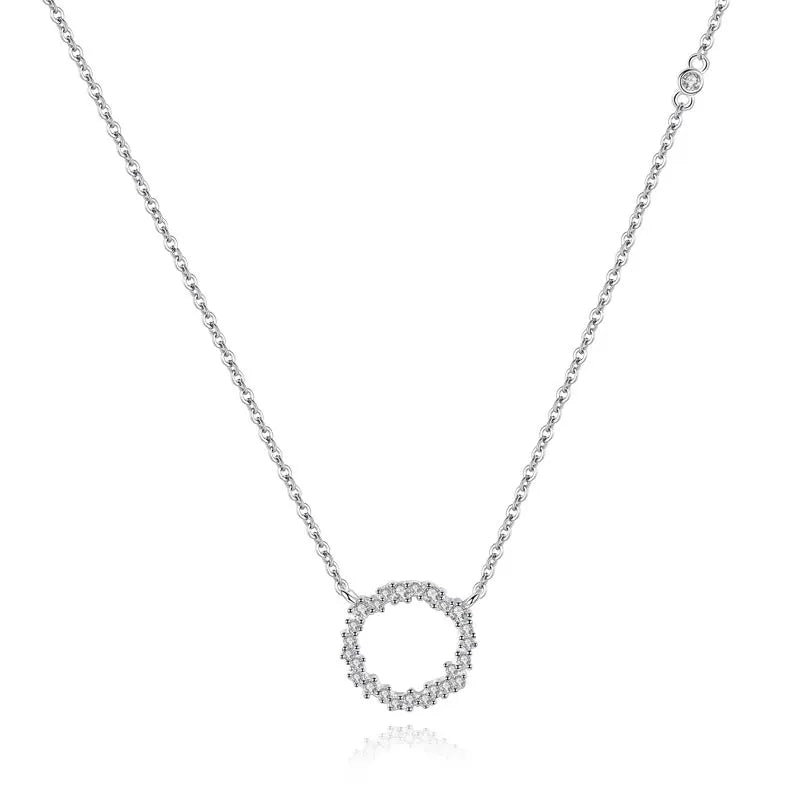 925 Silver Round Necklace & Pendant Set