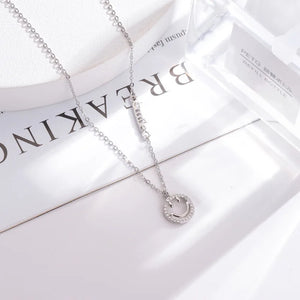 925 Sterling Silver Smile Lucky Necklace for Women