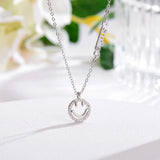 925 Sterling Silver Smile Lucky Necklace for Women