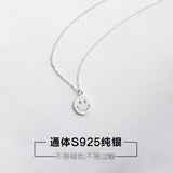925 Silver Smiling face Necklace for Women