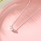 925 Silver Three Squares Necklace & Pendant Set