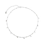 925 Silver Wafer Choker Necklace for Women