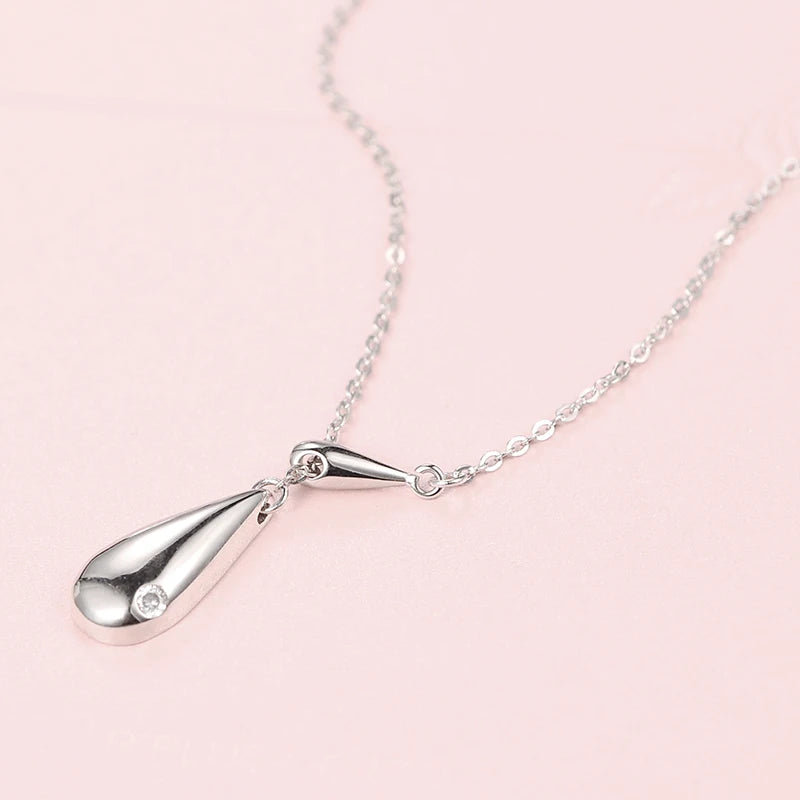 925 Silver Water Droplets Necklace Pendant - Women's Jewelry