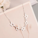 925 Silver Stars Necklace Pendant for Women