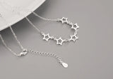 925 Silver Stars Necklace Pendant for Women