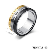 New Arrival Titanium Steel Rotating Rings for Men and Women