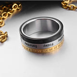 New Arrival Titanium Steel Rotating Rings for Men and Women