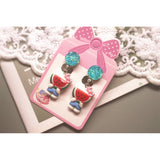 Pink Cats Clip on Earrings for Kids Girls No Pierced Children Women Earrings