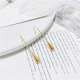 French Style Water Drop Earrings Stainless Steel Hook