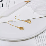 French Style Water Drop Earrings Stainless Steel Hook