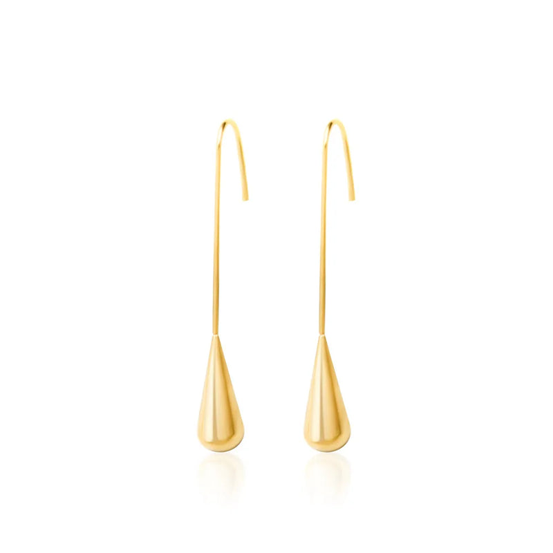 French Style Water Drop Earrings Stainless Steel Hook