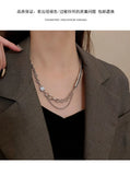 Titanium Steel Sweater Necklace For Women Men Hip-hop Jewelry