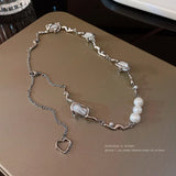 Titanium Steel Sweater Necklace For Women Men Hip-hop Jewelry