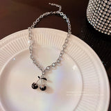 Titanium Steel Sweater Necklace For Women Men Hip-hop Jewelry