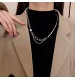 Titanium Steel Sweater Necklace For Women Men Hip-hop Jewelry
