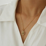 Acrylic 3D Contrast Portrait Necklace