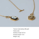 Acrylic 3D Contrast Portrait Necklace