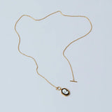 Acrylic 3D Contrast Portrait Necklace