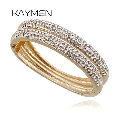 Rhinestones Statement Bangle Bracelet for Women