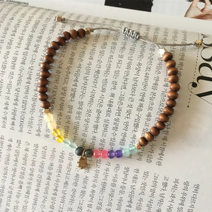 Metal Cubic Bead Strand Bracelet for Women