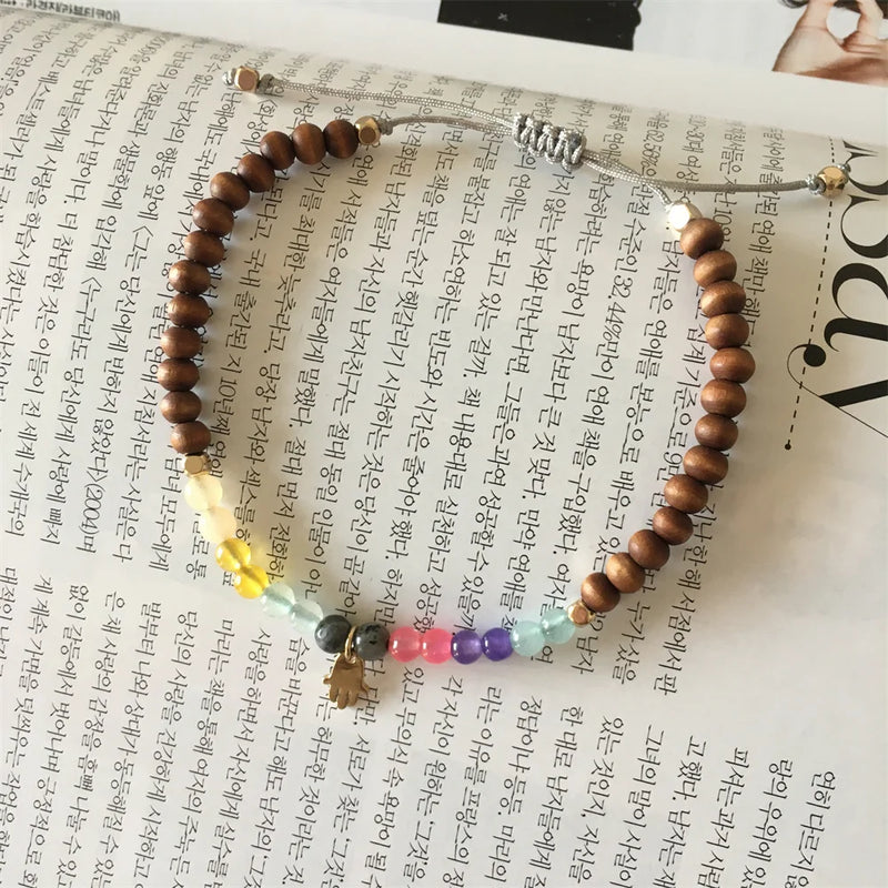 Metal Cubic Bead Strand Bracelet for Women