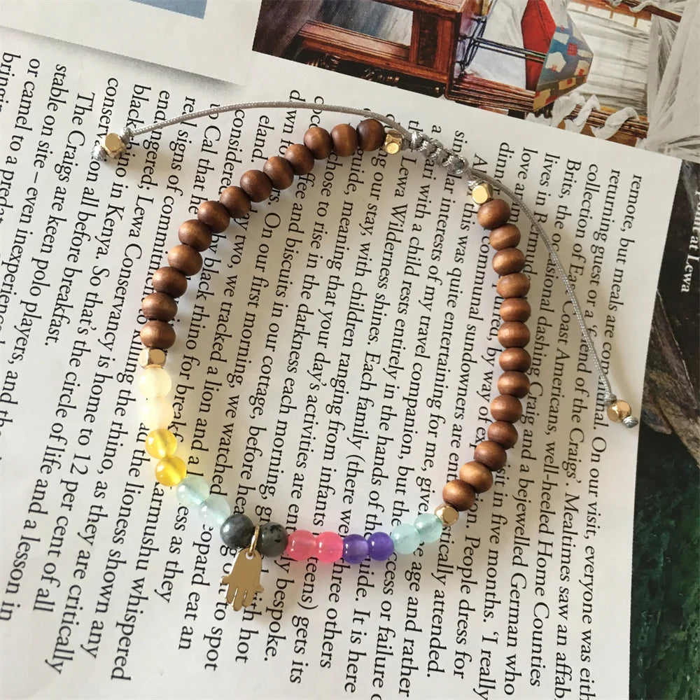 Metal Cubic Bead Strand Bracelet for Women