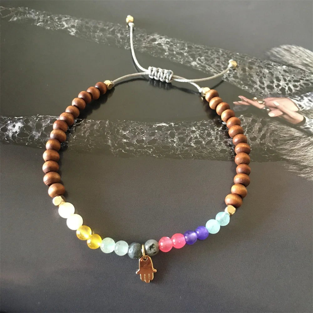 Metal Cubic Bead Strand Bracelet for Women