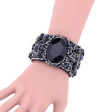 Turquoise Beaded Cuff Bracelet for Women