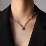 Arrivals Love Pin Lock Pendant Necklace for Women