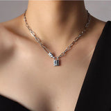 Arrivals Love Pin Lock Pendant Necklace for Women