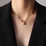 Arrivals Love Pin Lock Pendant Necklace for Women