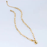 Arrivals Love Pin Lock Pendant Necklace for Women