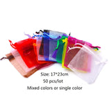Organza Bags 17*23cm Wedding Gift Bags 50pcs/lot