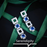 Geometric Gemstone Earrings Sparkling Diamond Studs