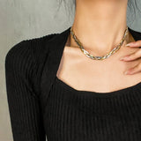 Bohemia Snake Chain Necklace Set for Women Stainless Steel Waterproof Jewelry