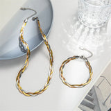 Bohemia Snake Chain Necklace Set for Women Stainless Steel Waterproof Jewelry