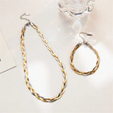 Bohemia Snake Chain Necklace Set for Women Stainless Steel Waterproof Jewelry
