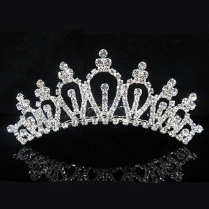 Heart Bridal Rhinestone Tiaras Hair Comb for Bridesmaids