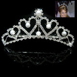 Heart Bridal Rhinestone Tiaras Hair Comb for Bridesmaids
